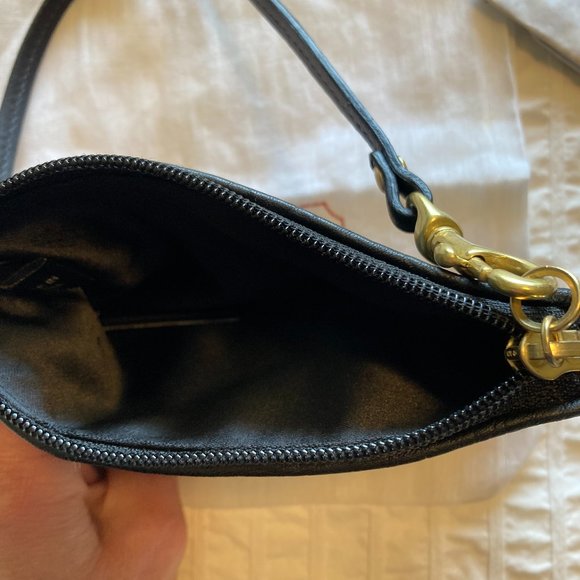 Coach Black Pebble Leather Wristlet - NWT - Picture 3 of 6
